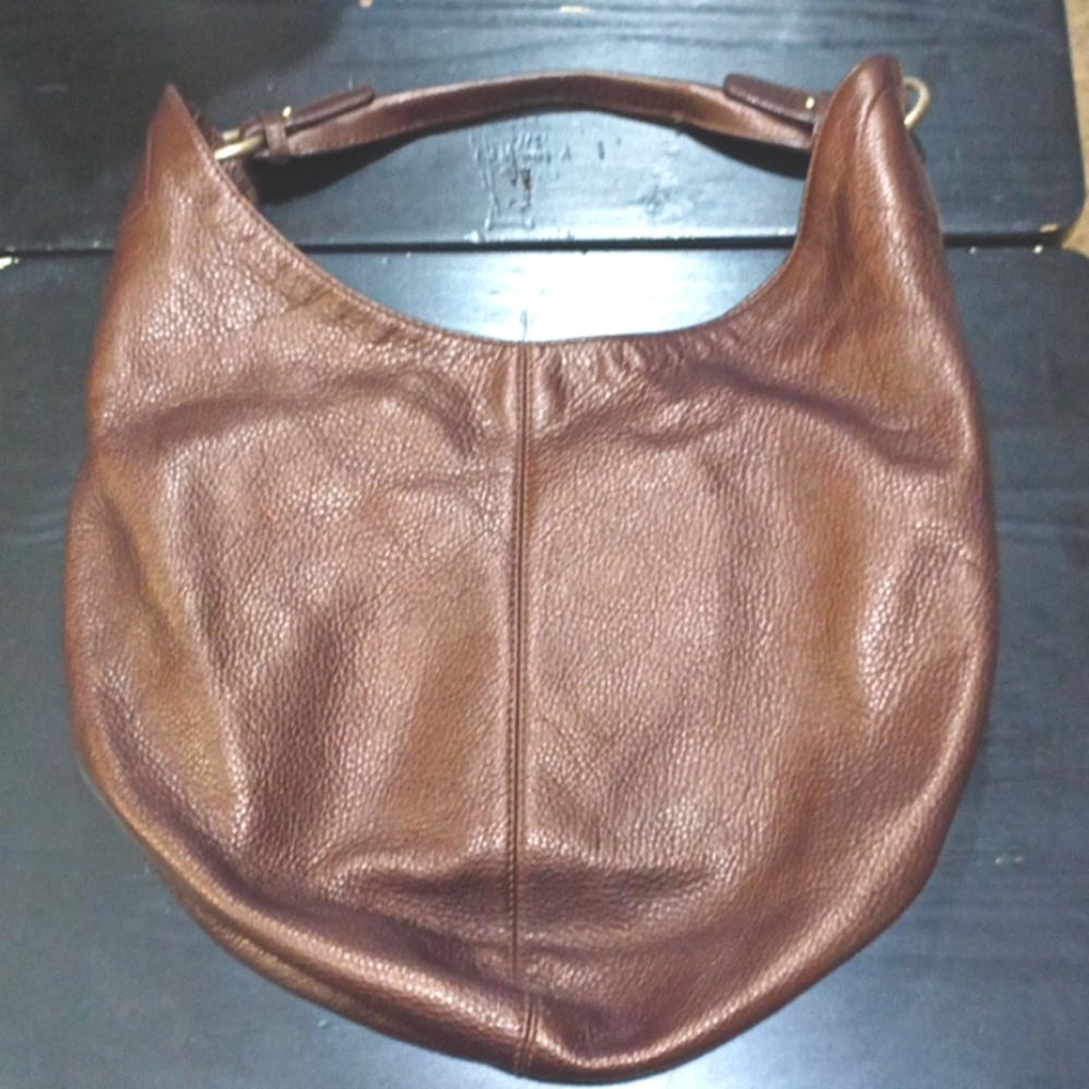 Hobo International Copper Pebble Leather Hobo Shoulder Bag
